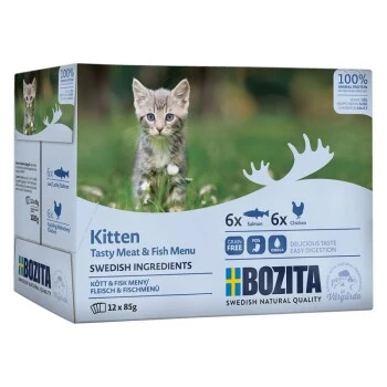 BOZITA Kitten Multibox Lachs Huhn 12x85g 3 BOZITA Kitten Multibox Lachs Huhn 12x85g