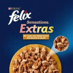 Felix Sensations Extras Gelees 26x85g Mit Huhn Und Einem Hauch Von Bacon -Heimtierbedarf Verkauf acc1fa71e4b94693a0005eea2c6544d0e6a79fbe 74fcf208f3936ff9e03de953bbc2026fce5d3760