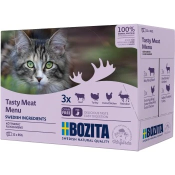 BOZITA Multibox Fleisch-Menü In Soße 12x85g 3 BOZITA Multibox Fleisch-Menü In Soße 12x85g